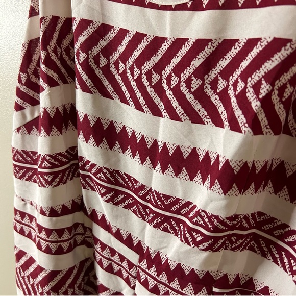 Emery Rose 1XL burgundy & white jumpsuit with pockets, NWT - Picture 4 of 7